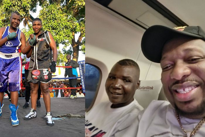 Kenyan boxing legend Conjestina Achieng with former Nairobi Governor Mike Sonko.