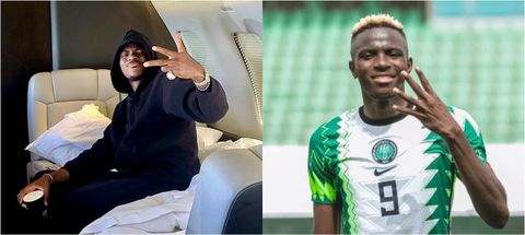 Super Eagles:  Osimhen spotted in private jet, set to hit camp in Lagos