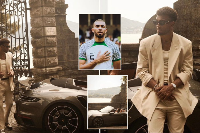 Kevin Akpoguma: Super Eagles star poses with ₦262 million Porsche while on summer break