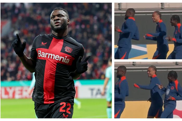 Netherlands players mimic Boniface trademark celebration