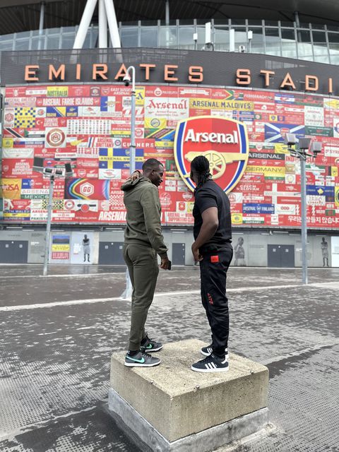 Bebe Cool, son spotted at Arsenal, dream is alive