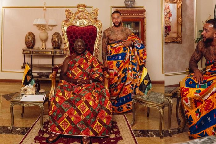 Depay arrived in Ghana a month ago for the summer vacation with Netherlands teammate Georginio Wijnaldum.