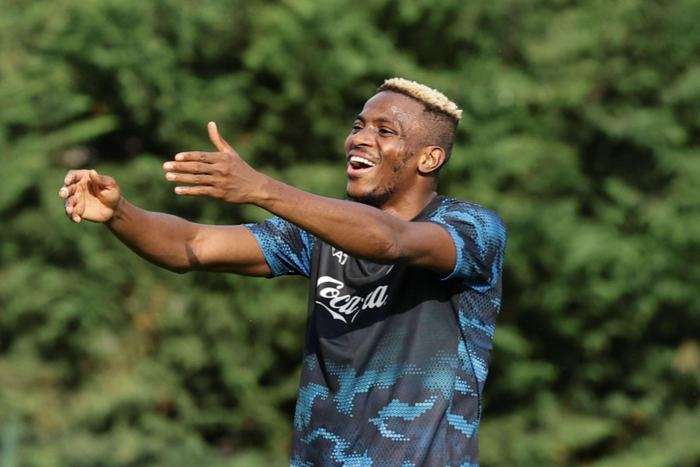 Victor Osimhen in pre-season training for Napoli || Image credit: Imago