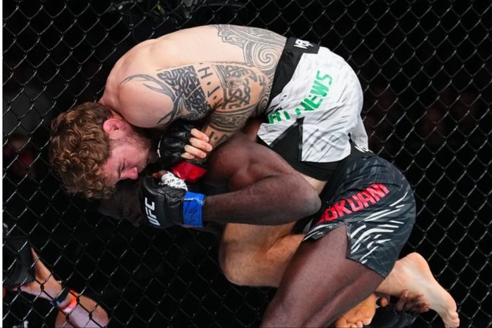 At UFC Nashville, Nigeria's Chidi Njokuani was stopped by submission in just 69 seconds by Australia's Jake Matthews.