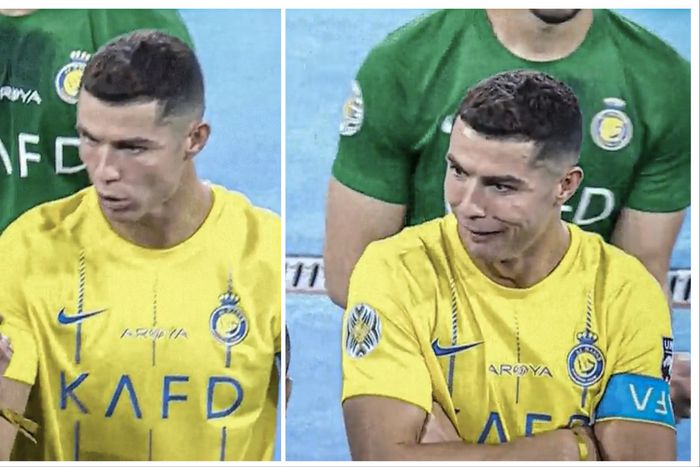 Photos and videos of Ronaldo arguing his case for the MVP award went viral on social media.