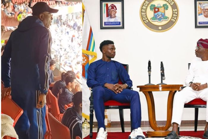 In June, Sanwo-Olu received Arsenal star Bukayo Saka when he visited Lagos and now has gone to watch him play in London.