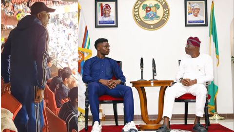 Sanwo-Olu to Arsenal: Governor leaves Lagos to watch favorite player Bukayo Saka