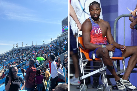 Botswana citizens mock Noah Lyles on a wheelchair during Letsile Tebogo's victorious homecoming ceremony