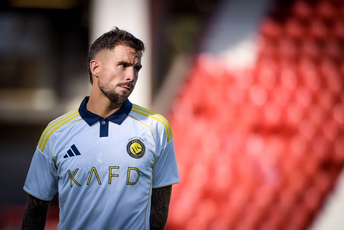 Inigo Martinez of Al Nassr during the match between UD Almeria and Al Nassr of friendly match on August 10, 2025 at Power Horse Stadium in Almeria, Spain. (Photo by Samuel Carreno)