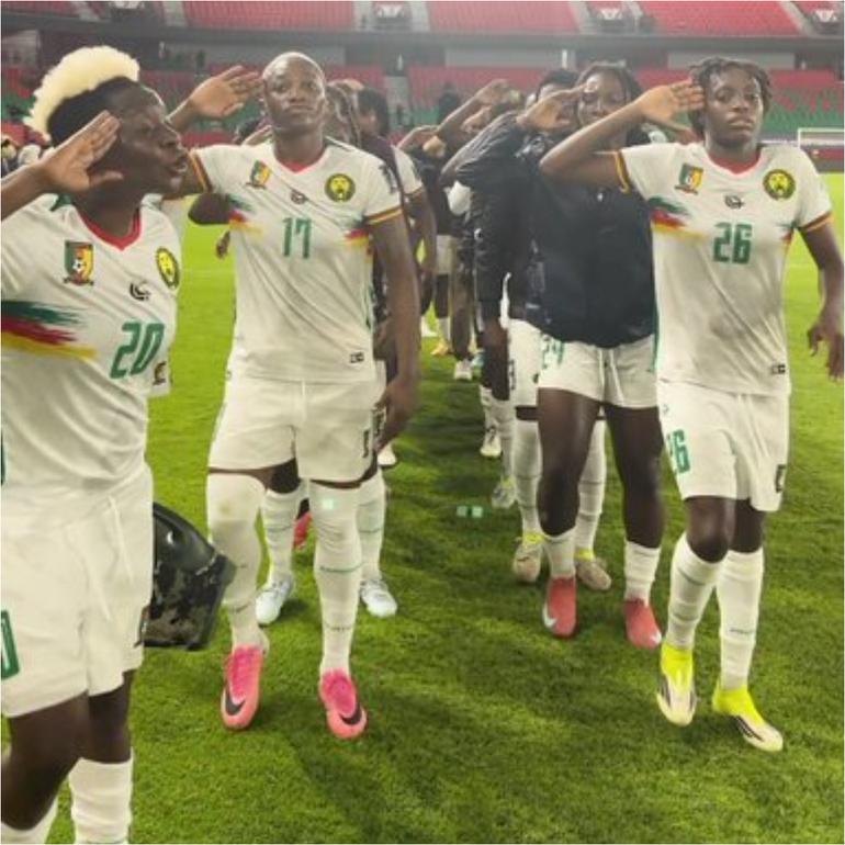 Cameroon celebrates.