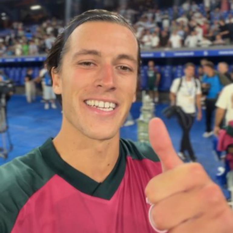 Left back Alvaro Carreras after the game for Real Madrid.