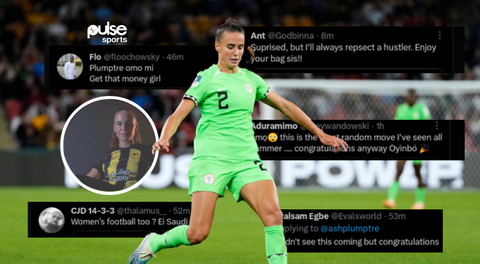 Ashleigh Plumptre: I didn't see it coming — Nigerians react to Super Falcons star joining Al Ittihad