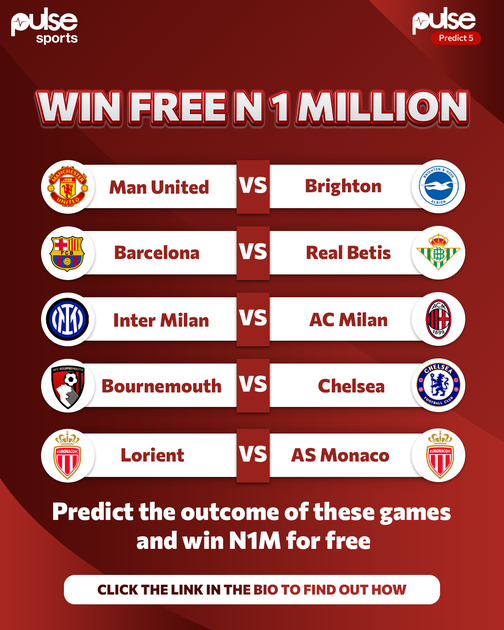 Pulse Sports prediction game: Enter your week 5 predictions for a chance to  win ₦‎1 million - Pulse Sports Nigeria