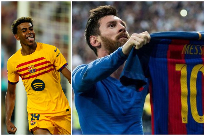 Lamine Yamal and Lionel Messi