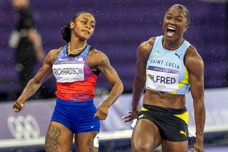 Sha'Carri Richardson flops as Julien Alfred claims bragging rights at Brussels Diamond League