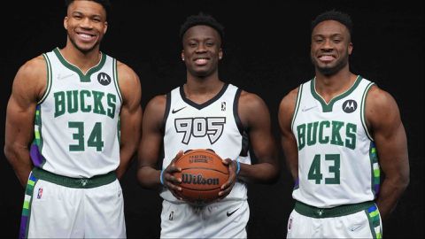 Giannis Antetokounmpo: Nigerian Freak welcomes another Brother to the Milwaukee Bucks