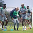 The Super Eagles of Nigeria show off laughter in training ahead of a crucial World Cup clash against the Cheetahs of the Benin Republic.