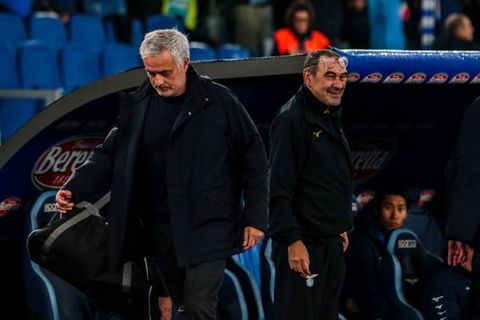 ‘You’re really a ballbreaker’— Former Chelsea coaches Sarri and Mourinho share heartfelt moment in Rome Derby
