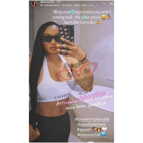 Adesuwa Sonia the estranged wife of Ighalo recently posted a mysterious message. Instagram/instablog