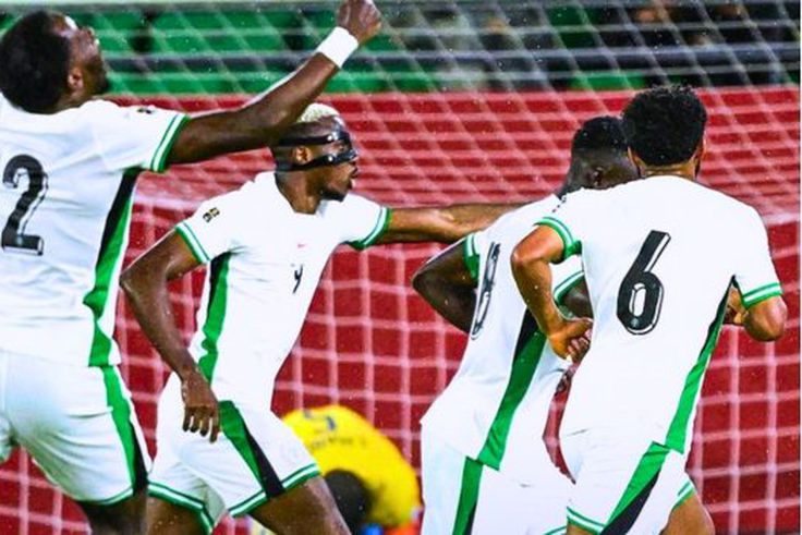 Victor Osimhen celebrates scoring for Nigeria against Gabon | Imago