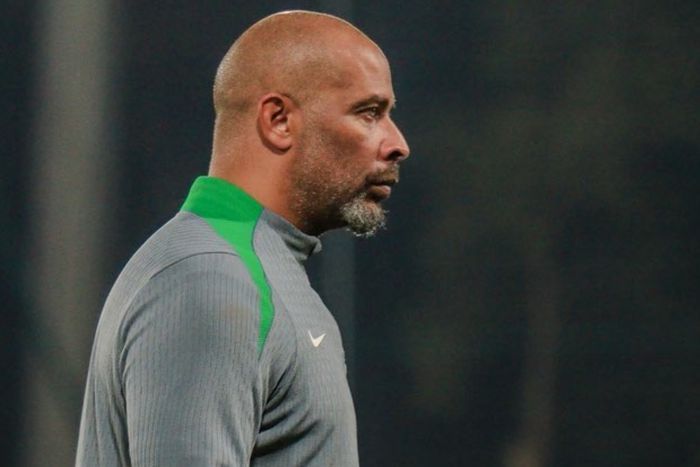 Nigeria Super Eagles Eric Chelle in training ahead of the game vs Gabon. (Photo Credit: Super Eagles/x)