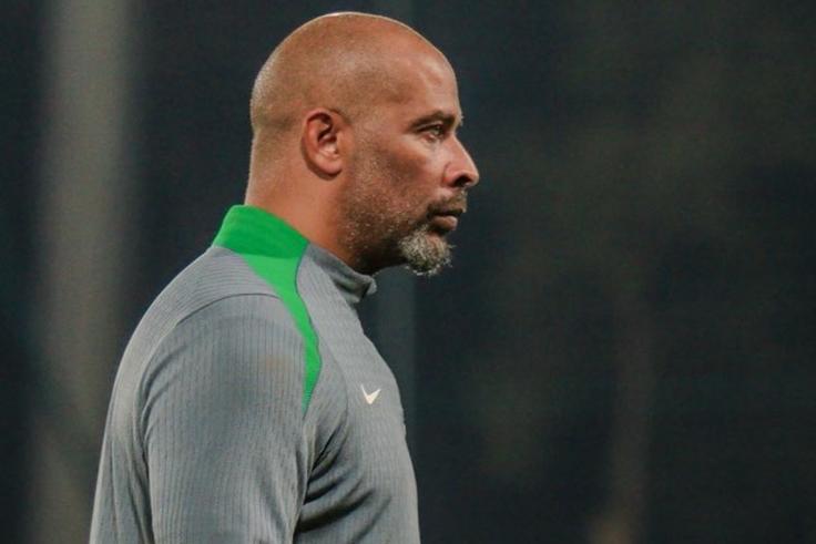 Nigeria Super Eagles Eric Chelle in training ahead of the game vs Gabon. (Photo Credit: Super Eagles/x)