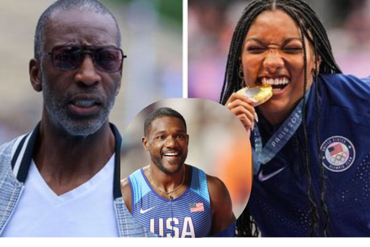 American sprint legend Justin Gatlin weighs in on Michael Johnson's controversial spat with Tara Davis-Woodhall and husband Hunter Woodhall