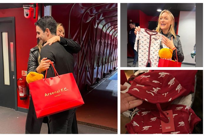 Arteta gifts Laura Woods early baby shower present