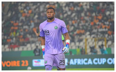 Super Eagles goalkeeper Nwabali breaks silence after being snubbed for Goalkeeper award by CAF