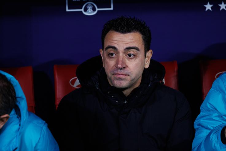 Xavi Hernandez of FC Barcelona during the La Liga match between Atletico de Madrid and FC Barcelona