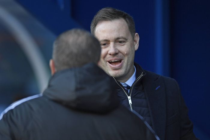 Celtic Manager Ange Postecoglou meets Rangers Manager Michael Beale before the cinch Premiership match at Ibrox Stadium, Glasgow.