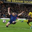 Tobi Adeyemo celebrates debut goal for Watford