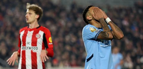 Manchester City throw away two-goal lead to draw at Brentford