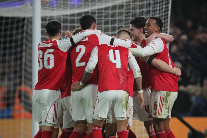 Arsenal players celebrating || Imago
