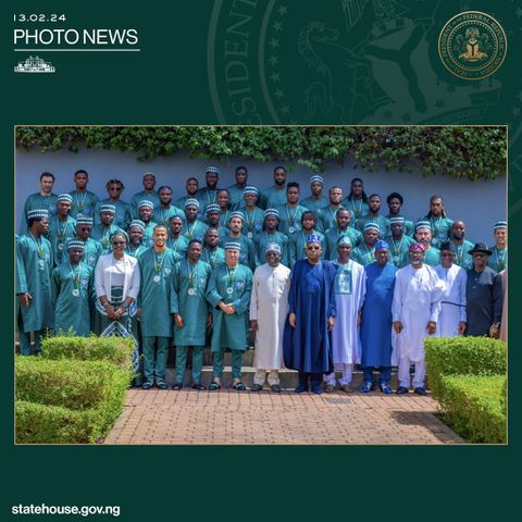 Team photograph with Bola Ahmed Tinubu || X