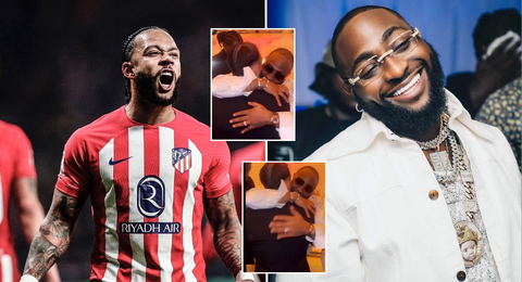 Memphis Depay gifts Davido multi-million naira Rolex Watch after performing at his 30th birthday dinner
