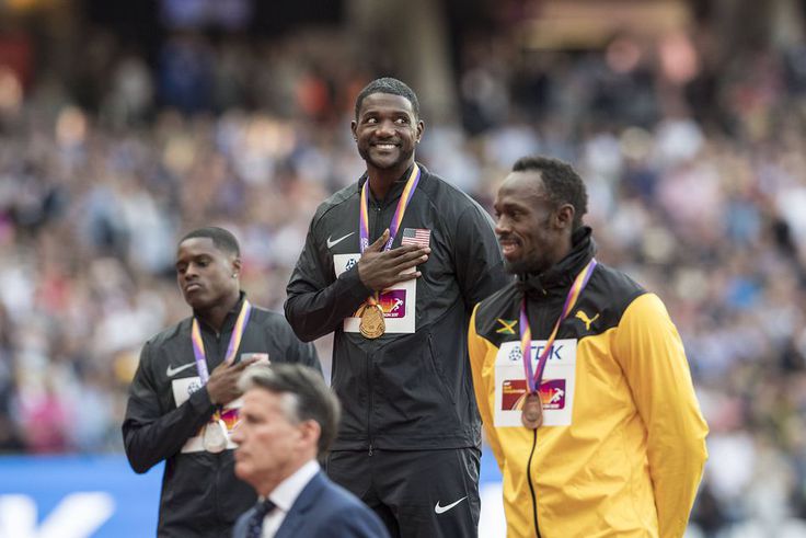 Justin Gatlin. Usain Bolt. Christian Coleman. Tyson Gay. Asafa Powell. Yohan Blake.