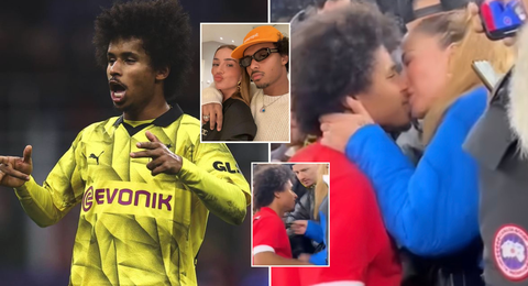 Karim Adeyemi: Dortmund star passionately kisses his girlfriend after UCL win