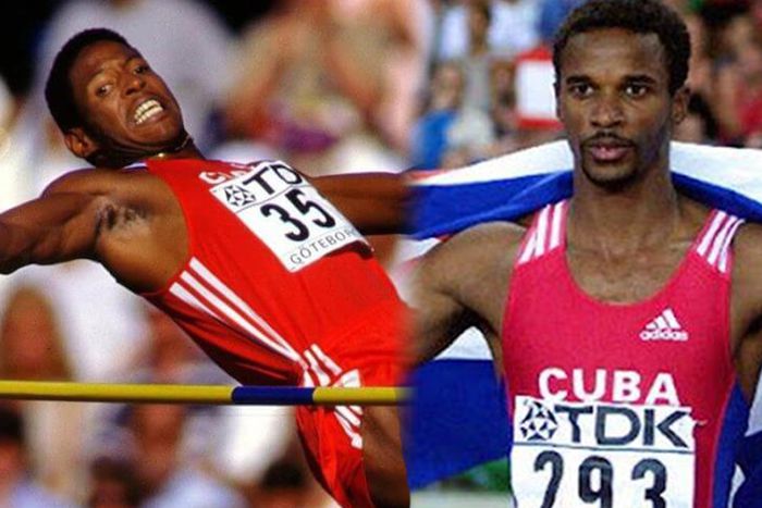 Javier Sotomayor (L) and  Javier Sotomayor (R) put Cuba on the map with their jumpng prowess