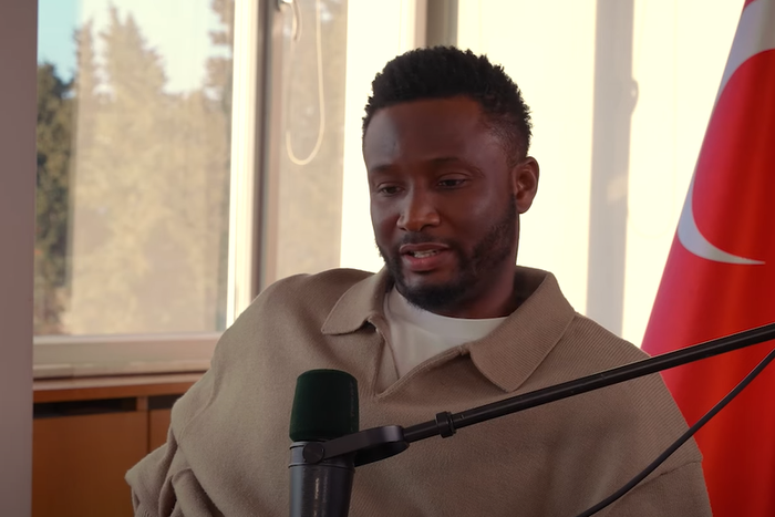 Mikel Obi speaking on his podcast.