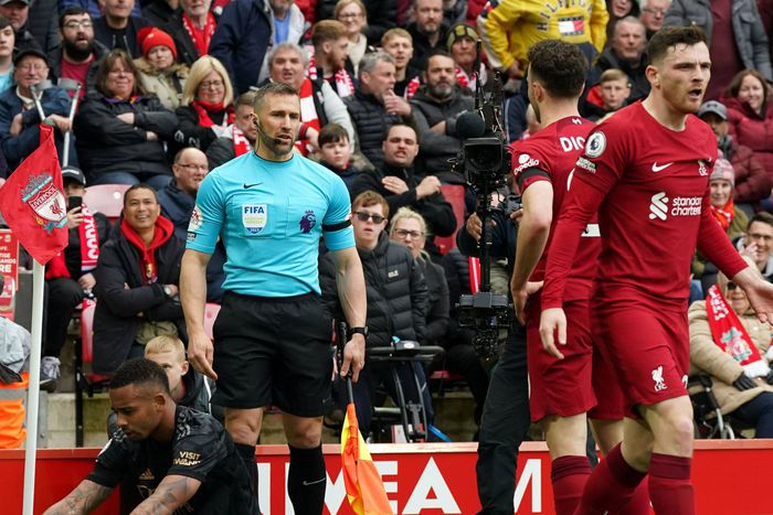 Andy Robertson of Liverpool at Anfield.
