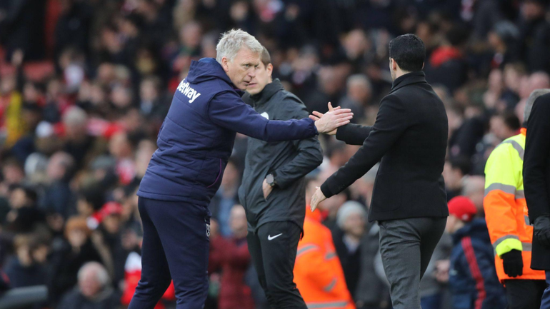 David Moyes and Mikel Arteta is West ham v Arsenal