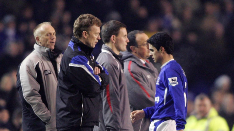 Mikel Arteta under David Moyes at Everton