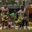 Kabras Sugar and KCB in action during the Kenya Cup Final