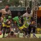 Kabras Sugar and KCB in action during the Kenya Cup Final