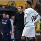 Pierre-Emerick Aubameyang frustrated after the loss against Wolves.