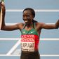 Edna Kiplagat after winning the marathon at the 2013 Moscow World Championships