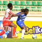 AFC Leopards captain Eugene Mukangula tussling for the ball with an opponent.