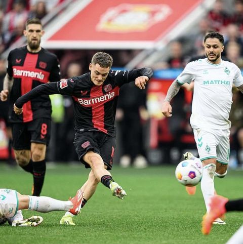 Florian Wirtz scored a remarkable hat-trick as Bayer Leverkusen were officially crowned Bundesliga champions | Imago