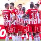 In Serbia, Super Eagles star Peter Olayinka on target for Crvena Zvezda against Zeleznicar Pancevo.